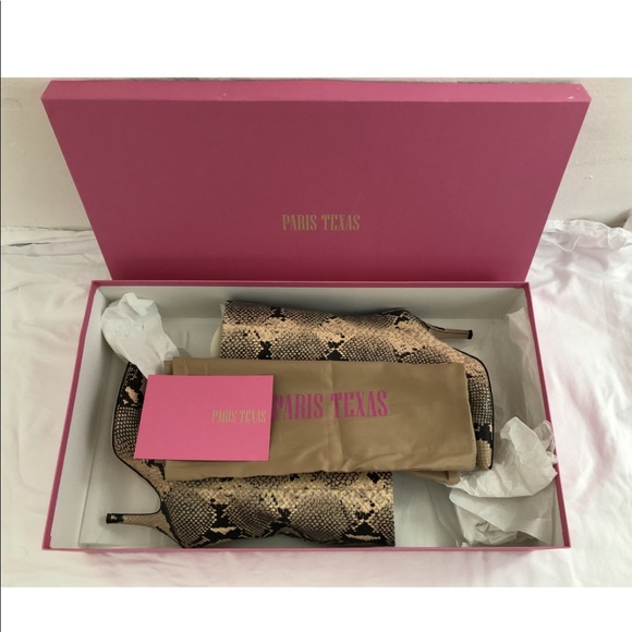 💫HOST PICK💫 PARIS TEXAS Leather Python Print Boots - Picture 10 of 10